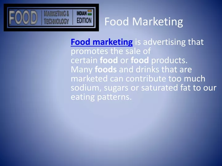 food marketing
