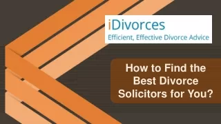 How to Find the Best Divorce Solicitors for you