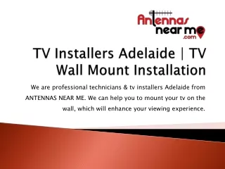 TV Installers Adelaide | TV Wall Mount Installation