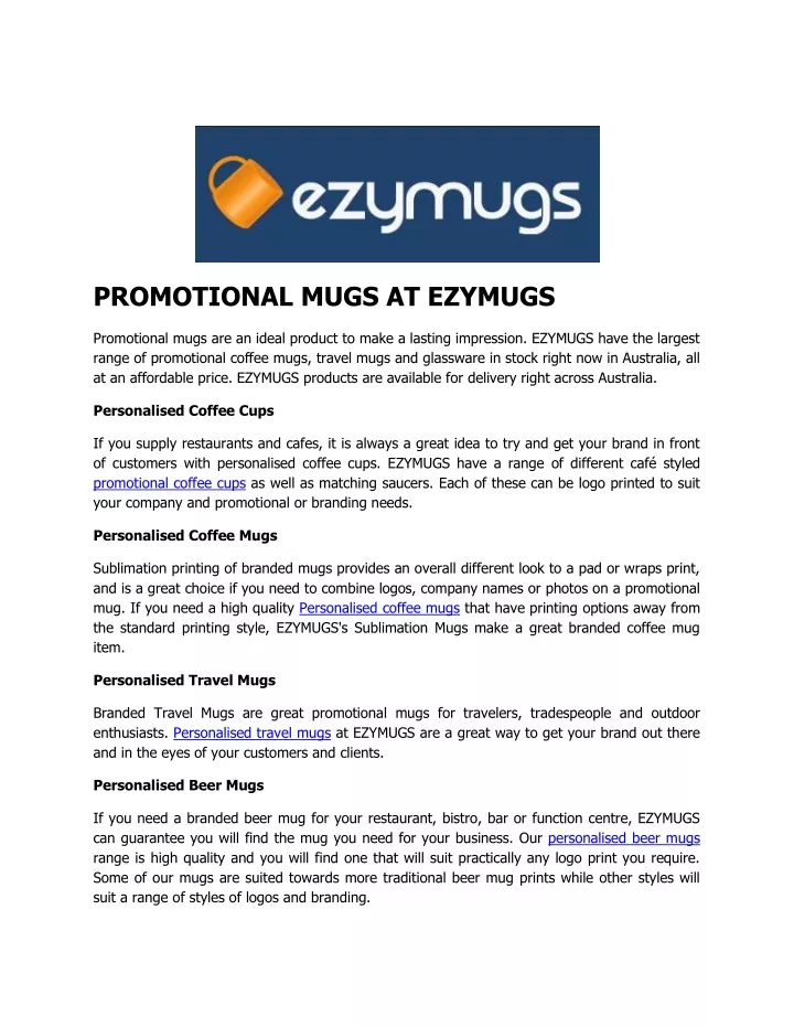promotional mugs at ezymugs