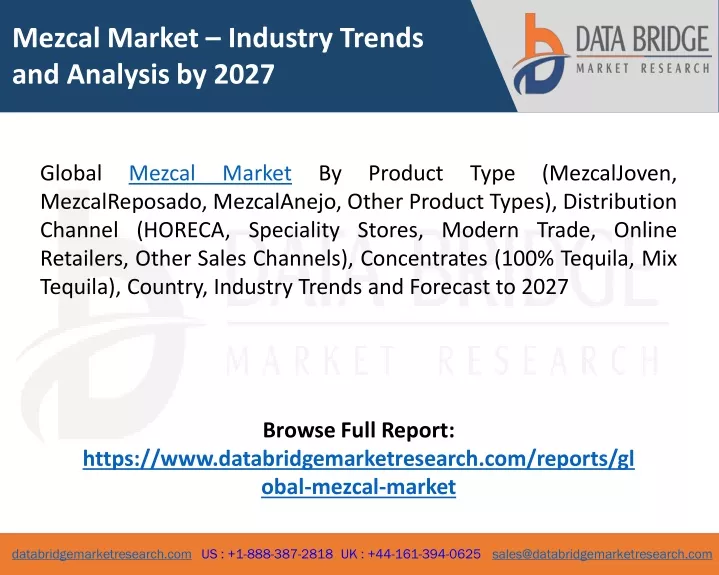 mezcal market industry trends and analysis by 2027