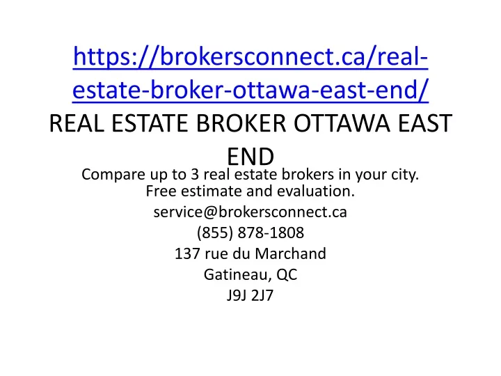 https brokersconnect ca real estate broker ottawa east end real estate broker ottawa east end