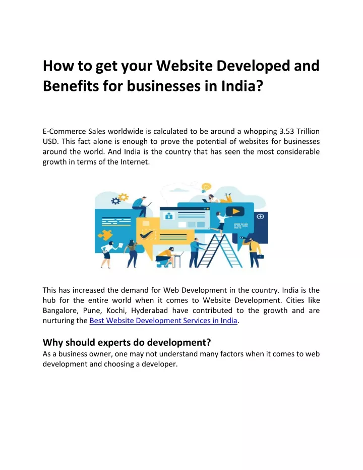 how to get your website developed and benefits