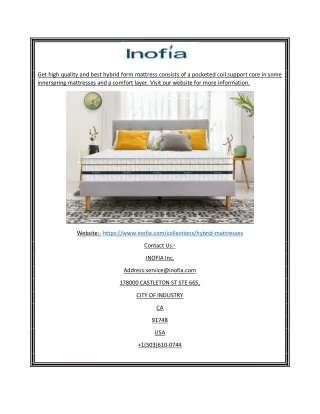 get high quality and best hybrid form mattress
