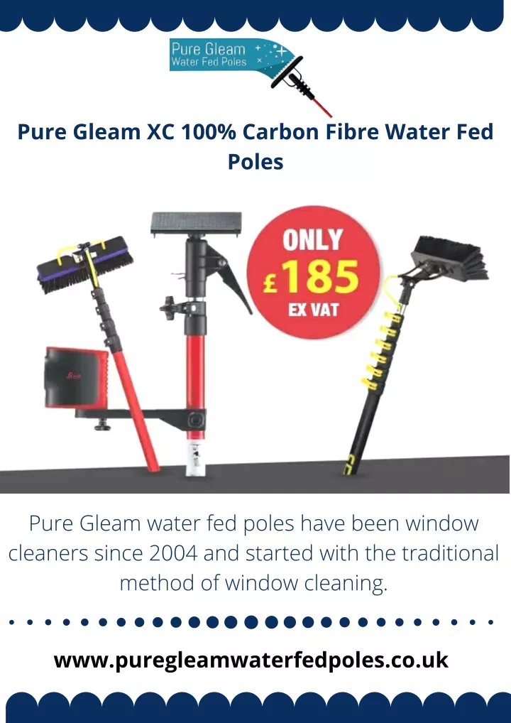pure gleam xc 100 carbon fibre water fed poles
