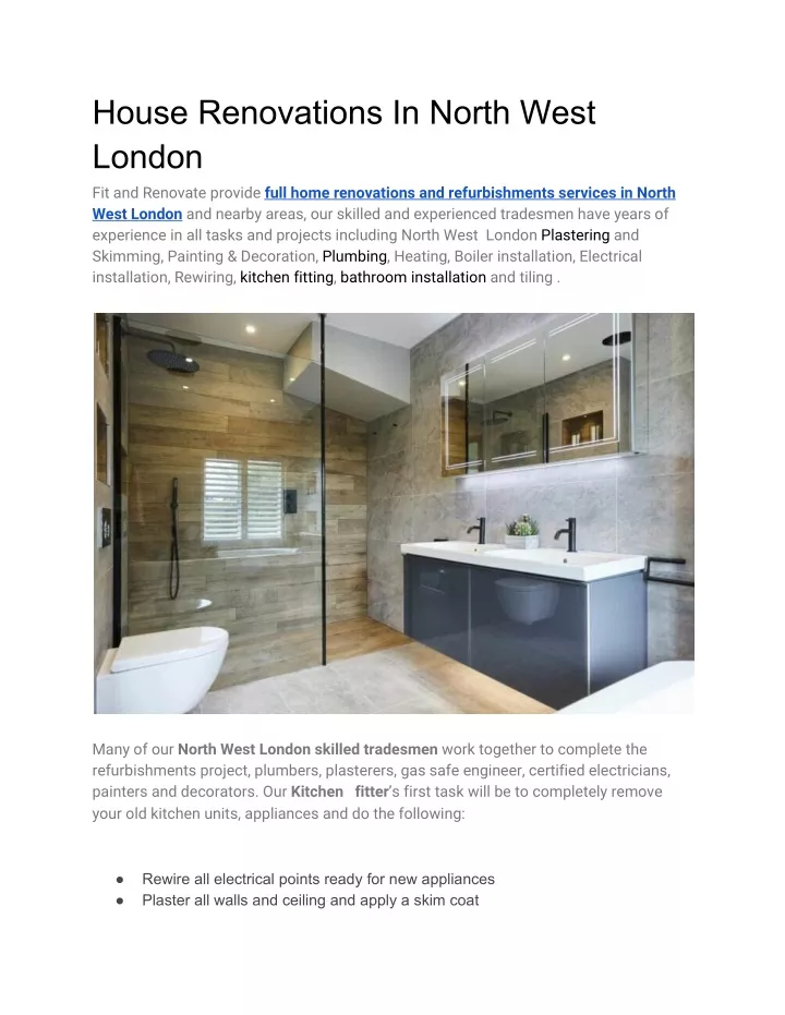 house renovations in north west london