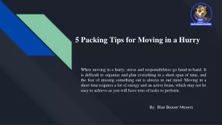 5 Packing Tips for Moving in a Hurry