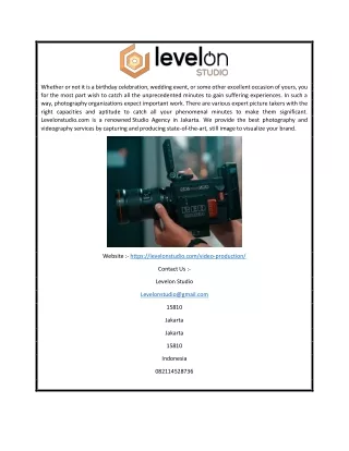 Video Production Service Jakarta | Levelonstudio.com