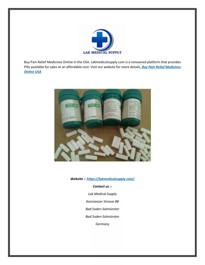 buy pain relief medicines online