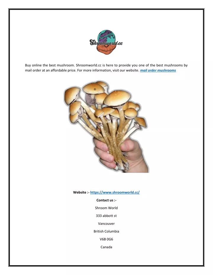 buy online the best mushroom shroomworld