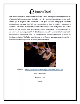 Musique Libre De Droit Piano | musicincloud.fr