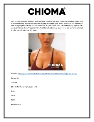 Best Weight Loss Supplements For Women | Chiomatotalbody.com