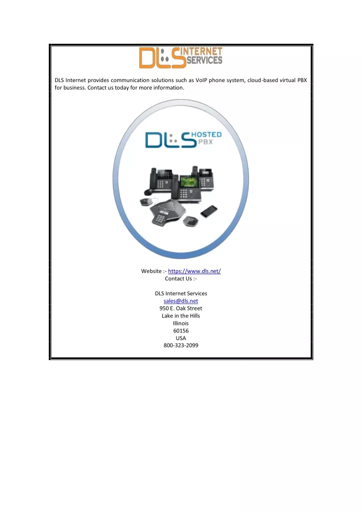 dls internet provides communication solutions