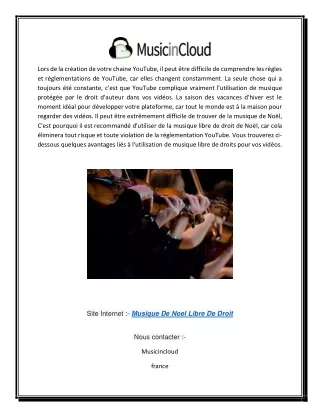 Musique De Noel Libre De Droit | musicincloud.fr
