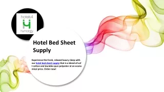hotel bed sheet supply