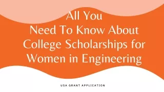All You Need To Know About College Scholarships for Women in Engineering