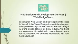 Web Design and Development Services | Web Design Texas