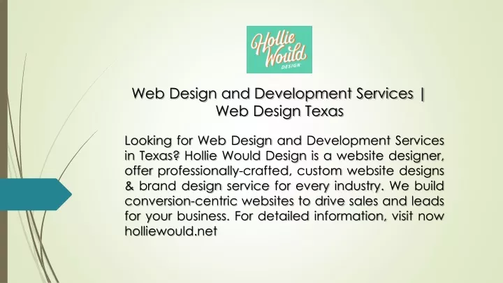 web design and development services web design
