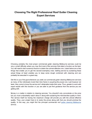 choosing the right professional roof gutter