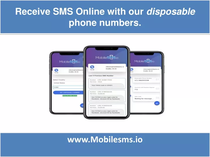 receive sms online with our disposable phone numbers
