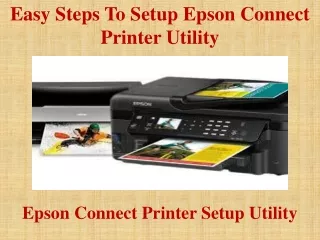 easy steps to setup epson connect printer utility