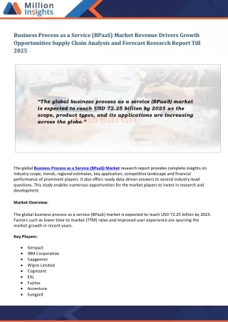 business process as a service bpaas market