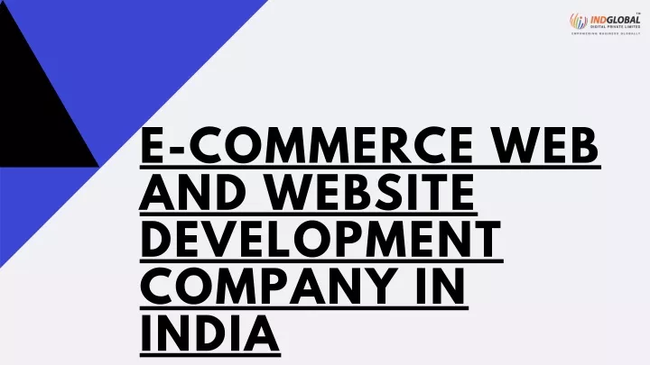 e commerce web and website development company