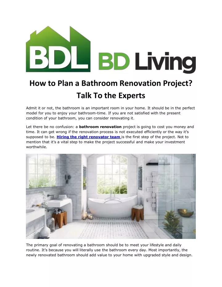 how to plan a bathroom renovation project talk to the experts