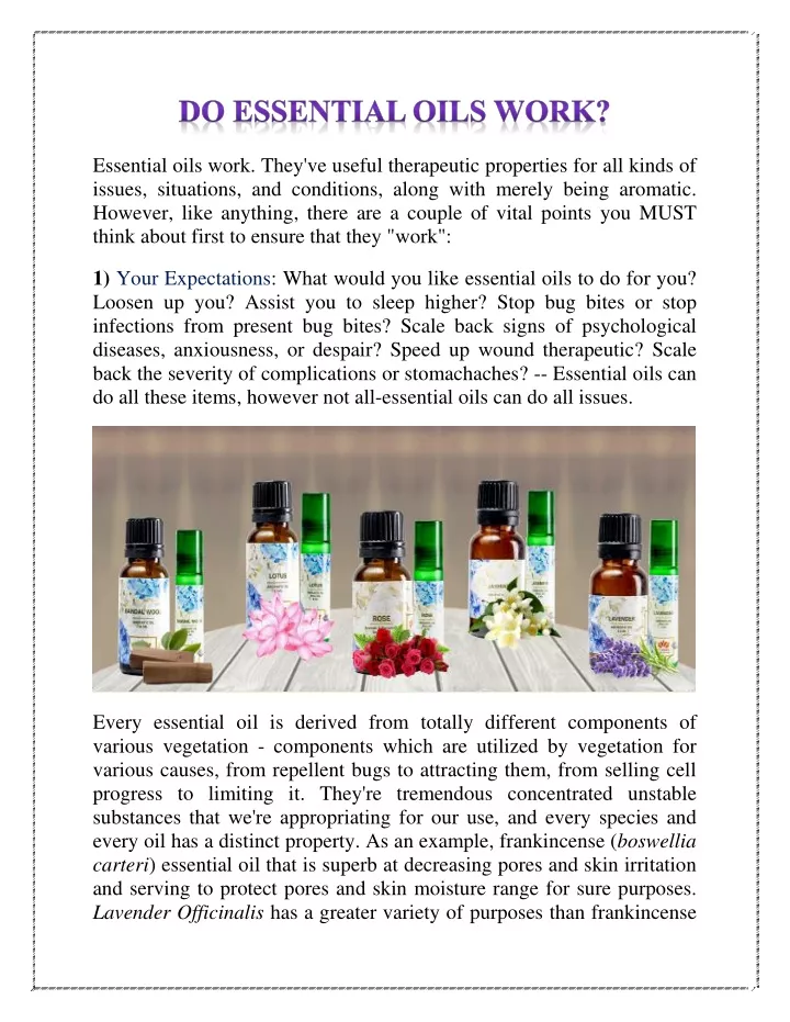 essential oils work they ve useful therapeutic