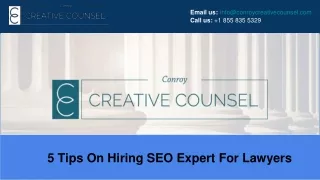 5 Tips On Hiring SEO Expert For Lawyers | PPT