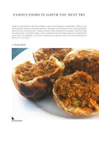 famous foods in jaipur you must try