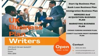 UK Business Plan Writers