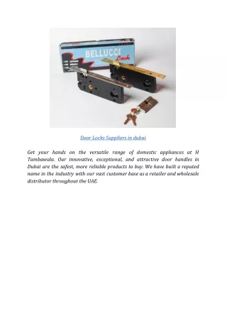 door locks suppliers in dubai
