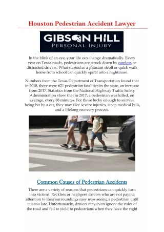 Pedestrian Accident Attorneys in Houston