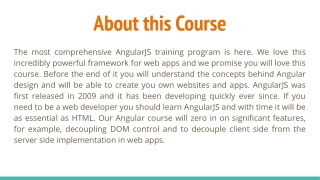 about this course