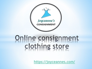 Online consignment clothing store