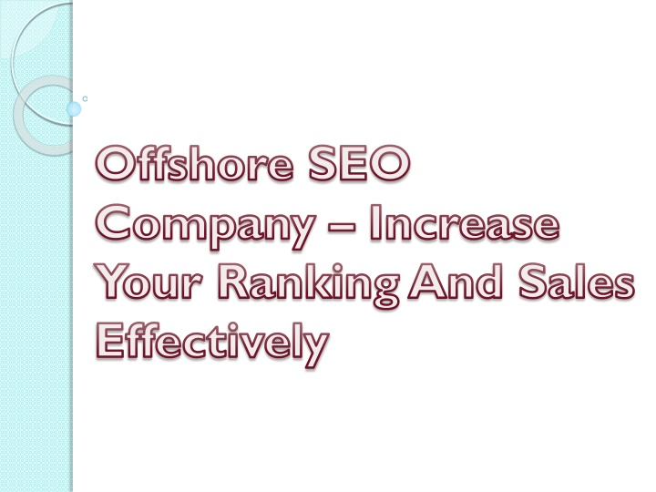 offshore seo company increase your ranking and sales effectively