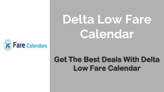 delta low fare calendar
