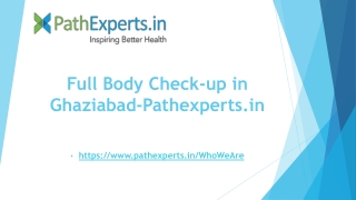 full body check up in ghaziabad pathexperts in
