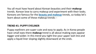 you all must have heard about korean beauties