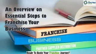 an overview on essential steps to franchise your