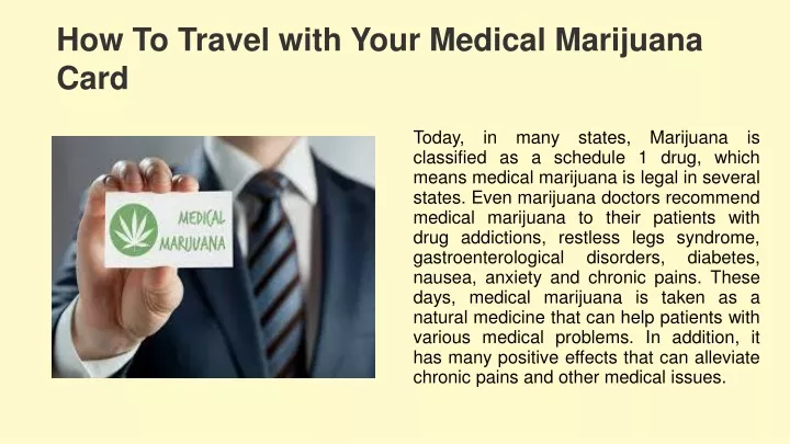 how to travel with your medical marijuana card