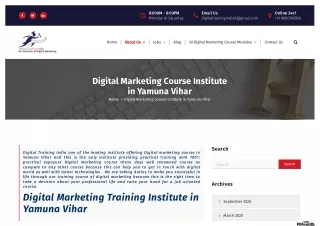 Digital Marketing Classes & Training In Yamuna Vihar