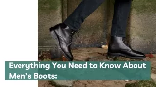 Everything You Need To Know About Men’s Boots