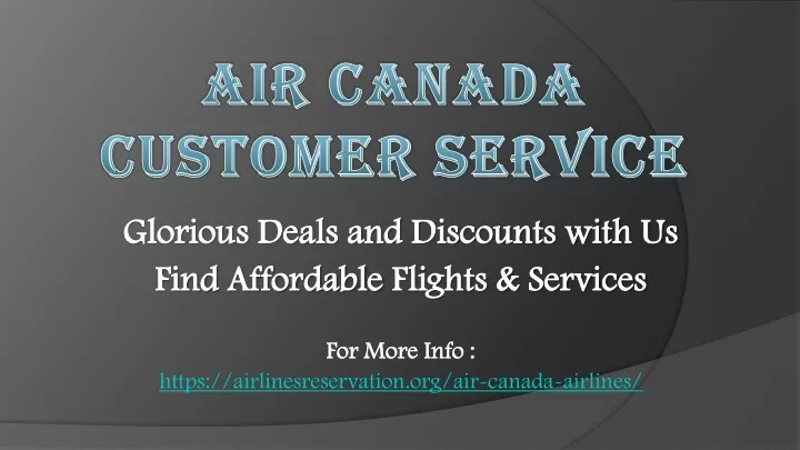 air canada customer service