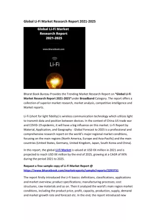 global li fi market research report 2021 2025