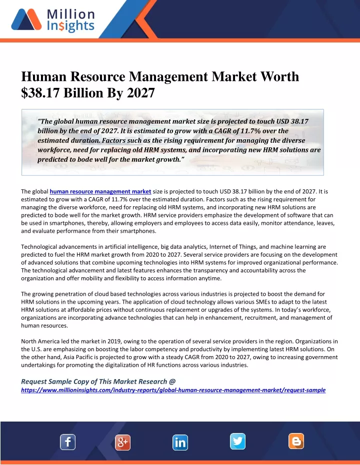 human resource management market worth