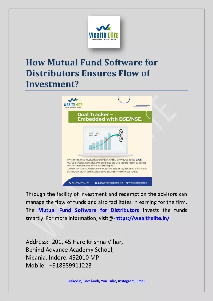 how mutual fund software for distributors ensures