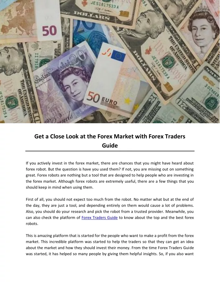 get a close look at the forex market with forex