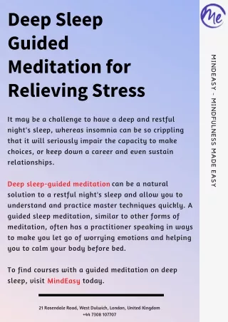 Deep Sleep Guided Meditation for Relieving Stress